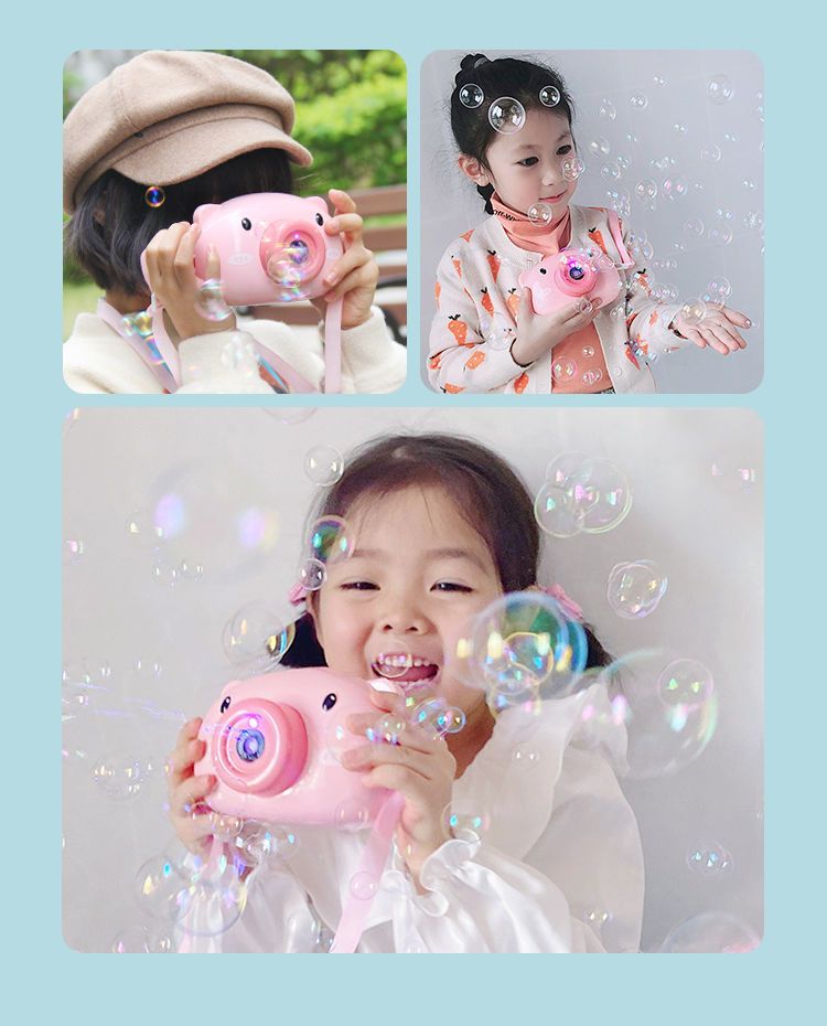 吹泡泡机照相机儿童网红同款少女心可充电全自动泡泡枪器电动玩具