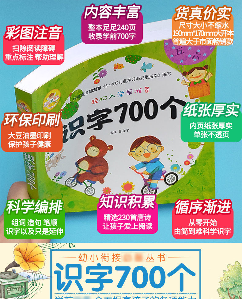 幼儿园识字书3-6岁儿童看图识字大王学前班认字早教书籍大班教材