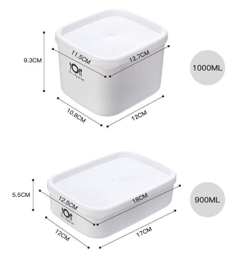 保鲜盒塑料家用食品级带盖饭盒微波炉冰箱密封盒便当盒冰箱收纳盒