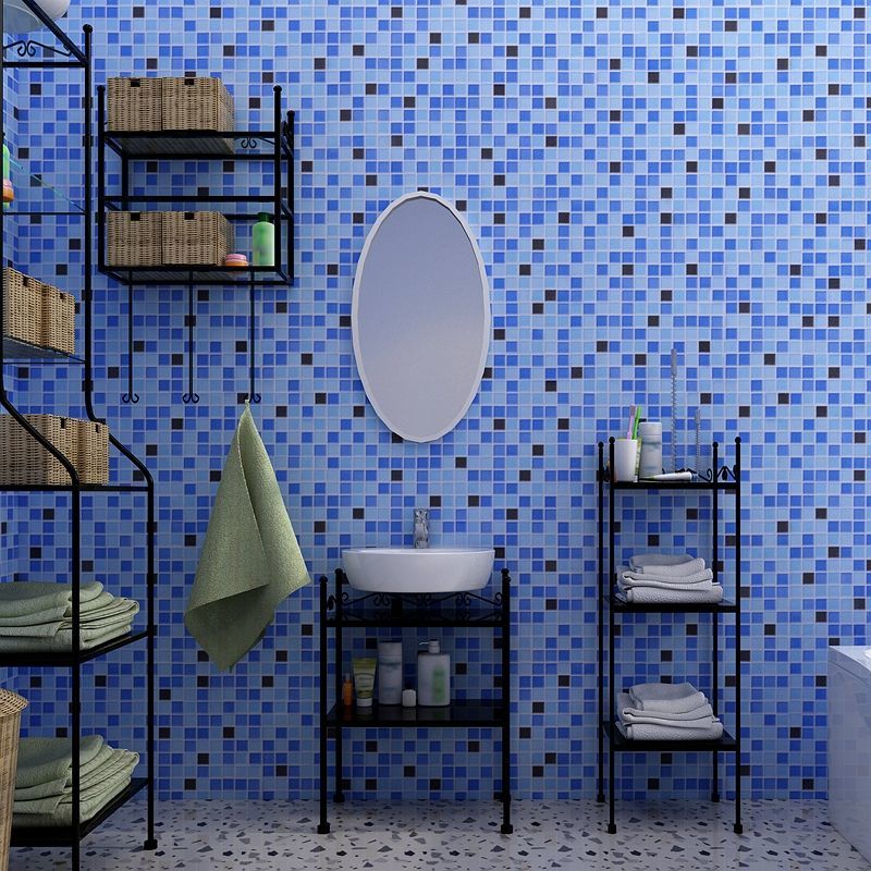 浴室装饰防水壁纸马赛克厕所贴纸自粘墙纸卫生间厨房防油瓷砖墙贴 虎窝拼