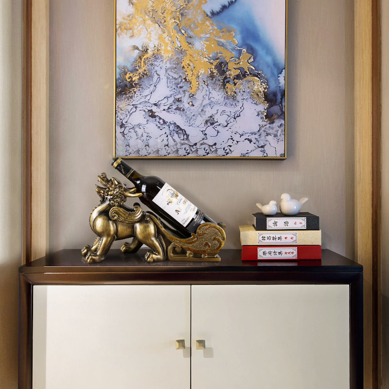 红酒架摆件现代简约北欧家居饰品葡萄酒架客厅创意家用酒柜装饰品