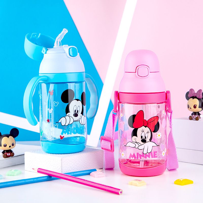 Disney children's water cup baby learning drink cup summer drinking kettle child drinking bottle pupil scale plastic cup