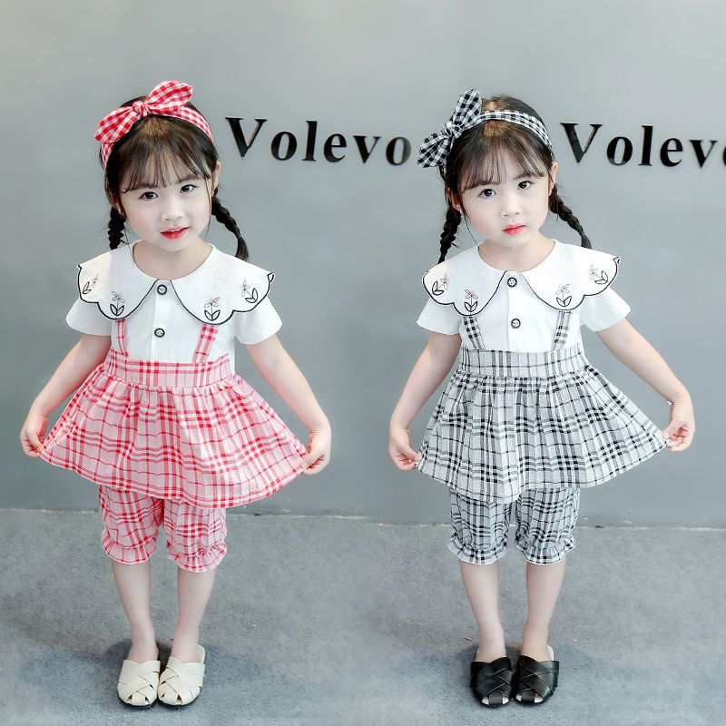 女童夏裝洋氣短袖套裝寶寶夏季半袖T恤0-5歲嬰兒童潮衣服夏兩件套