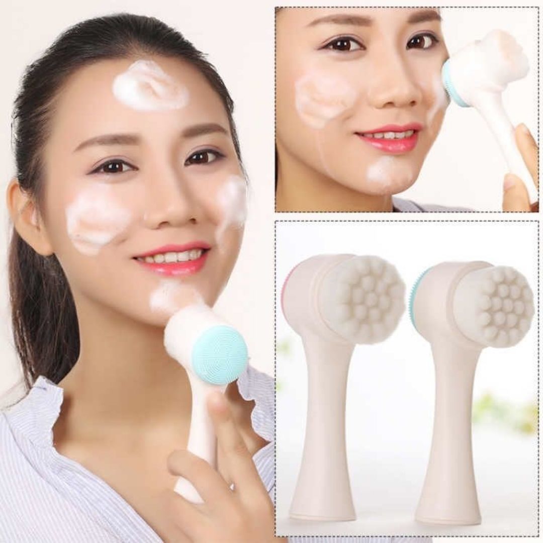 [facial artifact] facial brush cleanser manual facial deep cleaning soft hair does not hurt skin super value suit