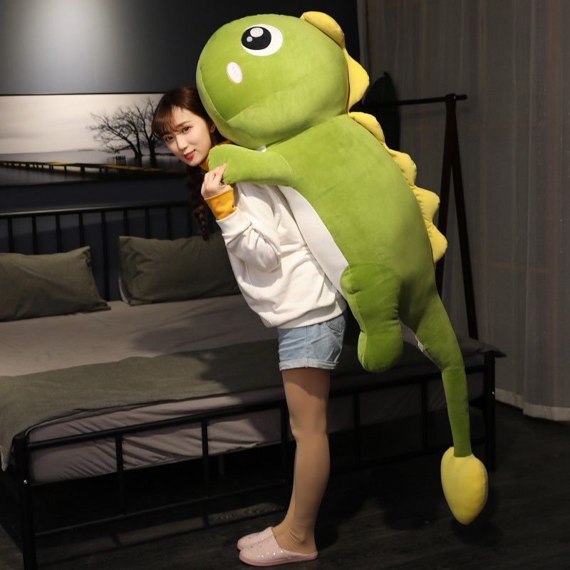 Dinosaur Plush toy big doll super soft on bed to accompany you to sleep