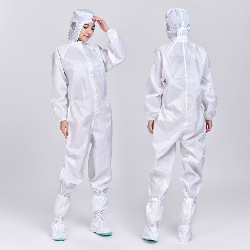 Anti static three in one hooded, dustproof, spray painted protective clothing, hooded, dust-free clothing, dustproof one in one workshop clothing, work clothes
