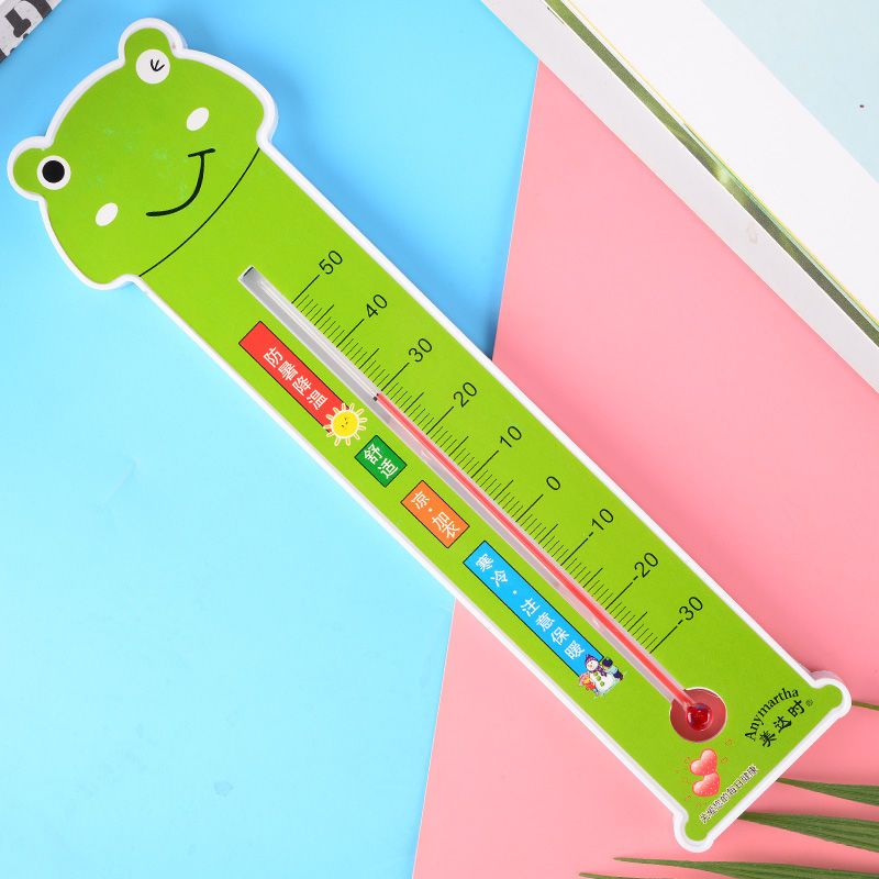 Cartoon thermometer household thermometer setting table indoor personality creative baby high precision children's room thermometer