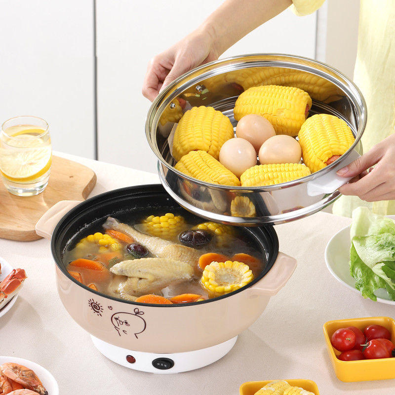 [non stick electric cooker] multi functional electric cooker student dormitory small electric cooker noodle pot small hot pot electric frying pan household