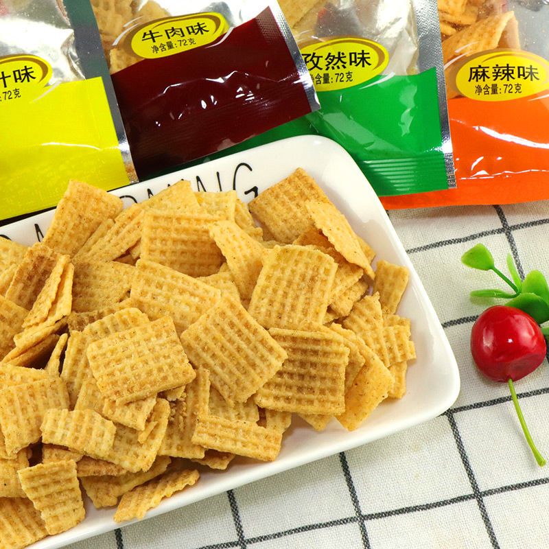 家缘锅巴粗粮豆香锅巴72克多味怀旧脆锅巴零食大礼包儿时膨化食品