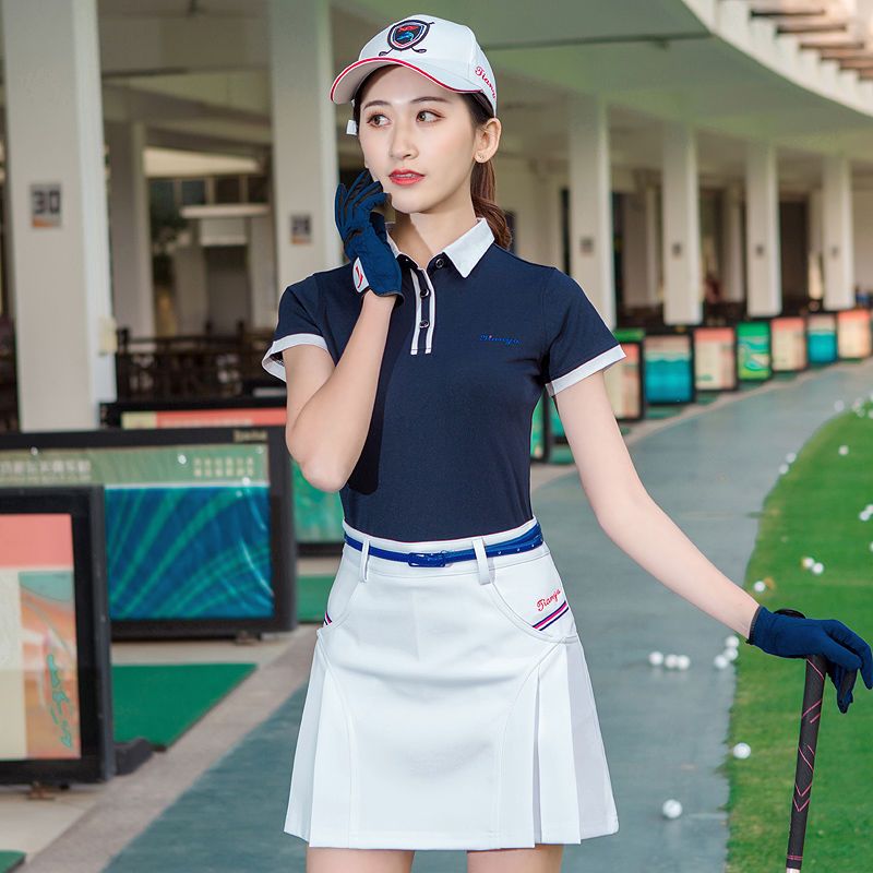 新款! 高尔夫球服装 女士短袖球服 韩版春夏季运动衣服