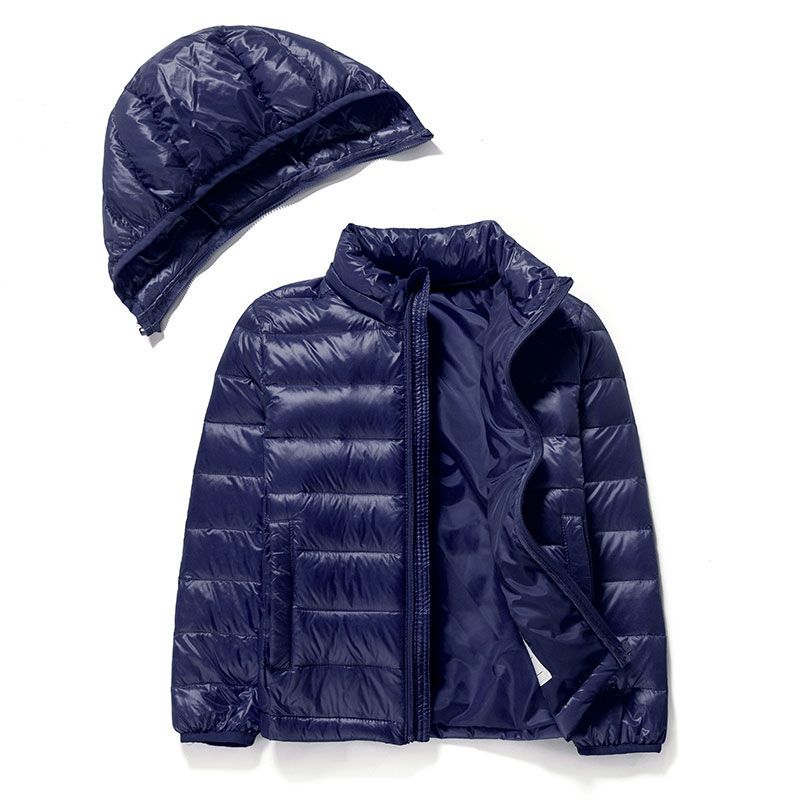 Antarctic children's light down jacket short section boys and girls middle and big children children's children's clothing autumn and winter coat