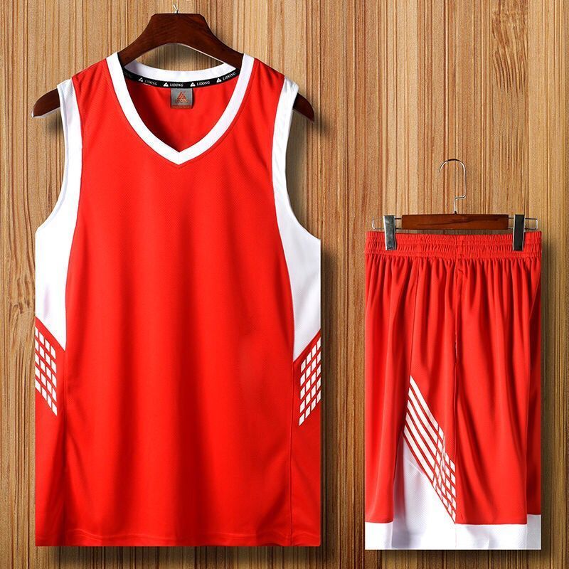 夏季运动套装男健身跑步服宽松大码篮球服套装青少年学生球衣队服