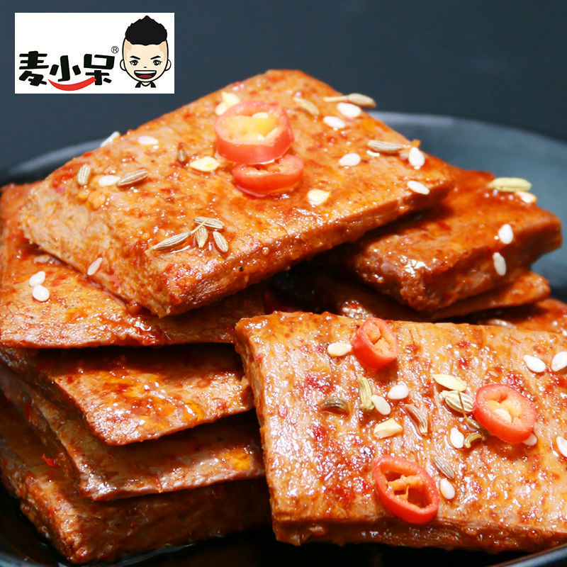Wholesale Mai Xiaodai No. 9 Vegetarian Meat Shredded Vegetarian Steak Bean Products Spicy Dried Tofu Spicy Snacks Net Red Snacks
