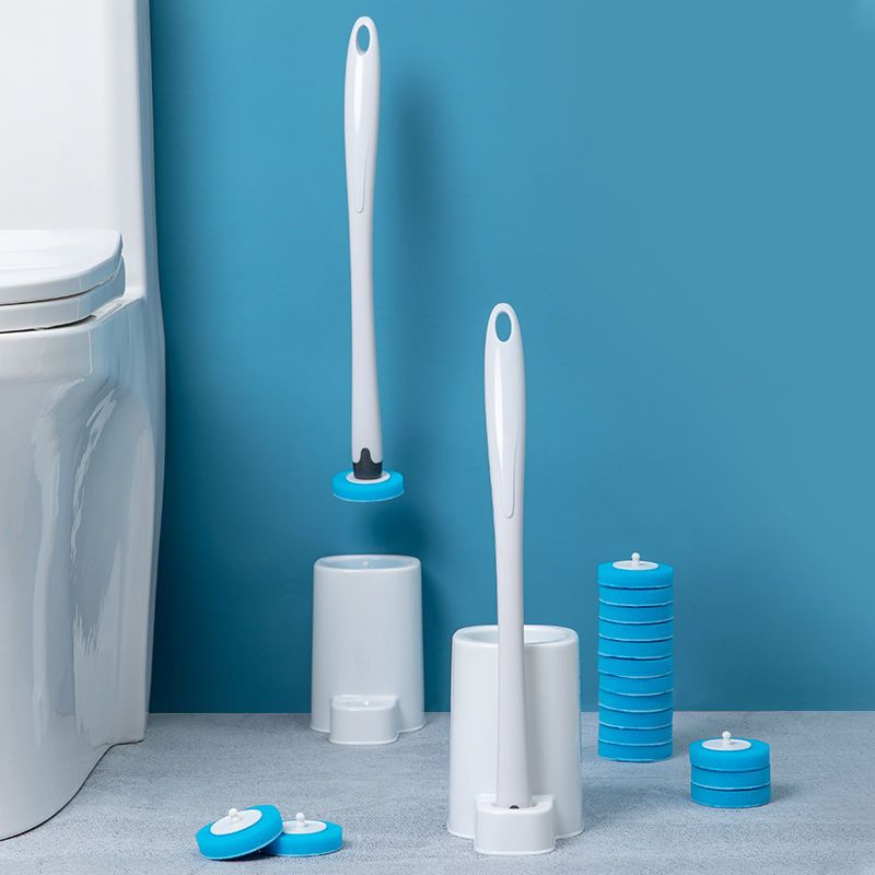 Disposable toilet brush set household toilet brush toilet cleaning no dead angle artifact can be thrown to replace the head