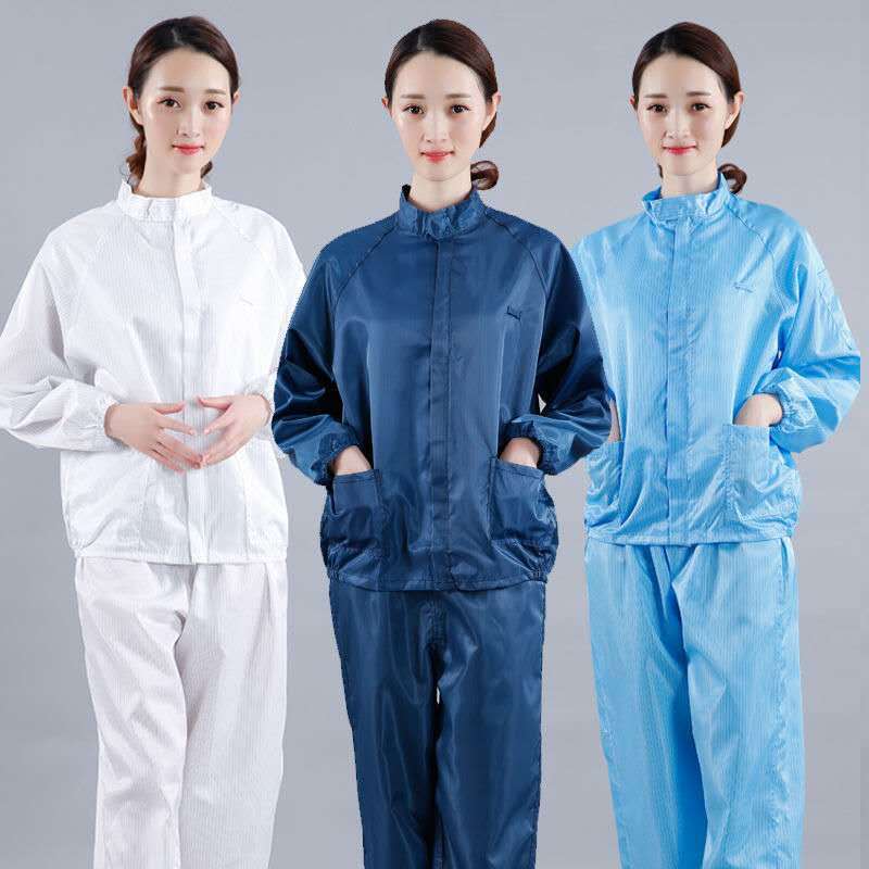 Anti static stand collar split dust-free clothes spray paint work clothes electrostatic protective clothing dust clothing split electronic factory clothes