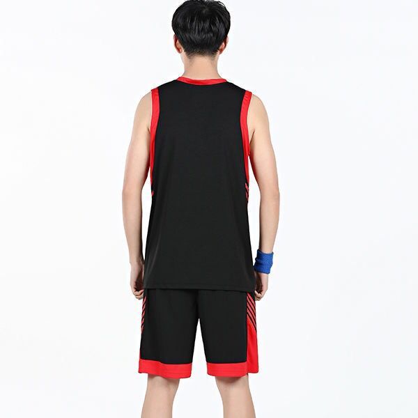 夏季运动套装男健身跑步服宽松大码篮球服套装青少年学生球衣队服