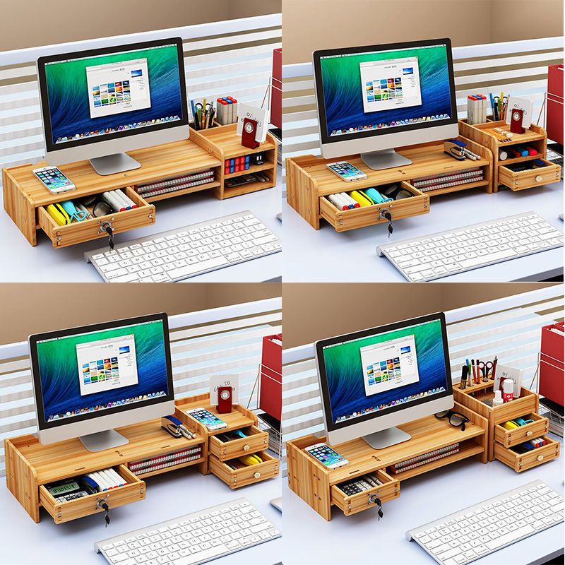 电脑显示器增高架子支底座屏办公室用品桌面收纳盒键盘整理置物架