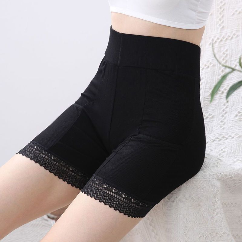 High Waist Tummy Control Pure Cotton Pocket Safety Pants Anti-bloom Women's Summer Thin Section Large Size Butt Lifting Panties Boxer Bottom Shorts