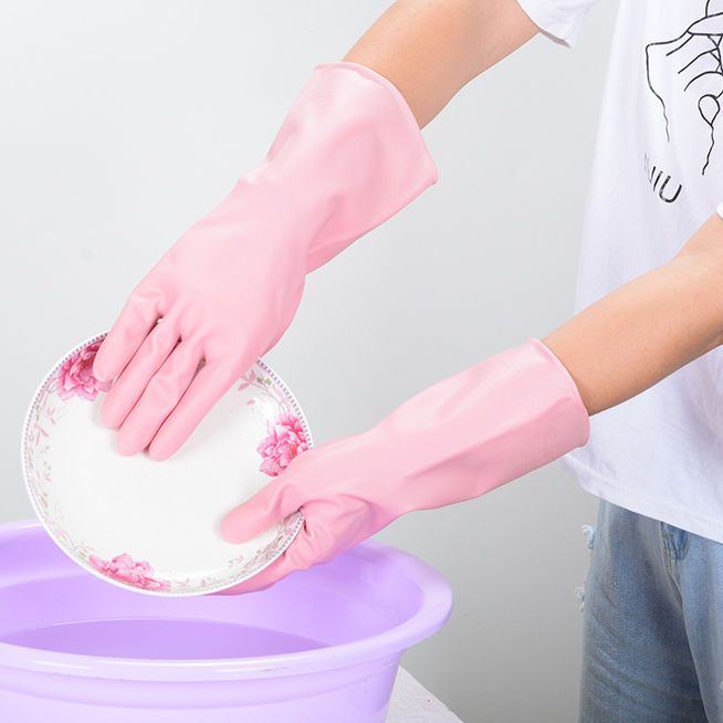 【加绒保暖】洗碗家务手套洗衣橡胶胶皮加厚加绒厨房水产清洁手套