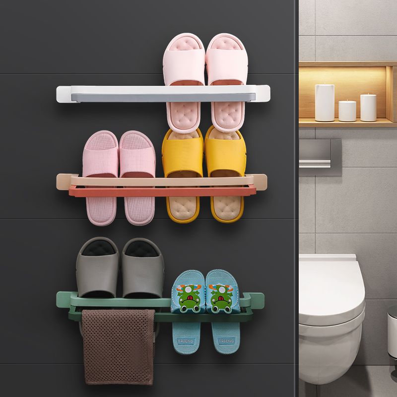 Bathroom slipper rack, punch-free shoe rack, household towel rack, shoe rack, simple multi-layer toilet bathroom storage rack