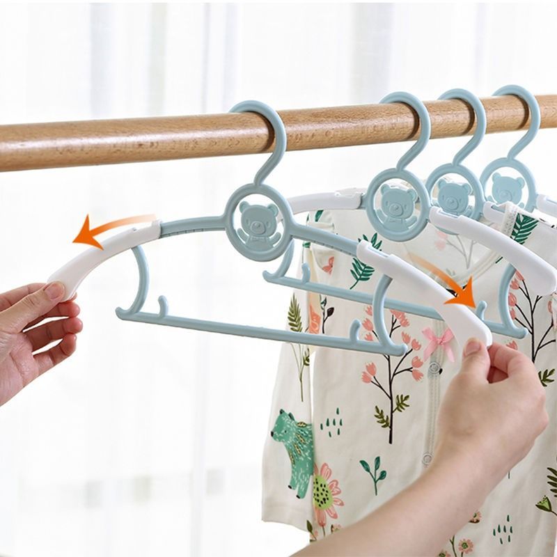 Children's clothes rack with retractable and thickened multifunctional clothes rack