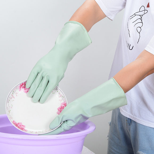【加绒保暖】洗碗家务手套洗衣橡胶胶皮加厚加绒厨房水产清洁手套