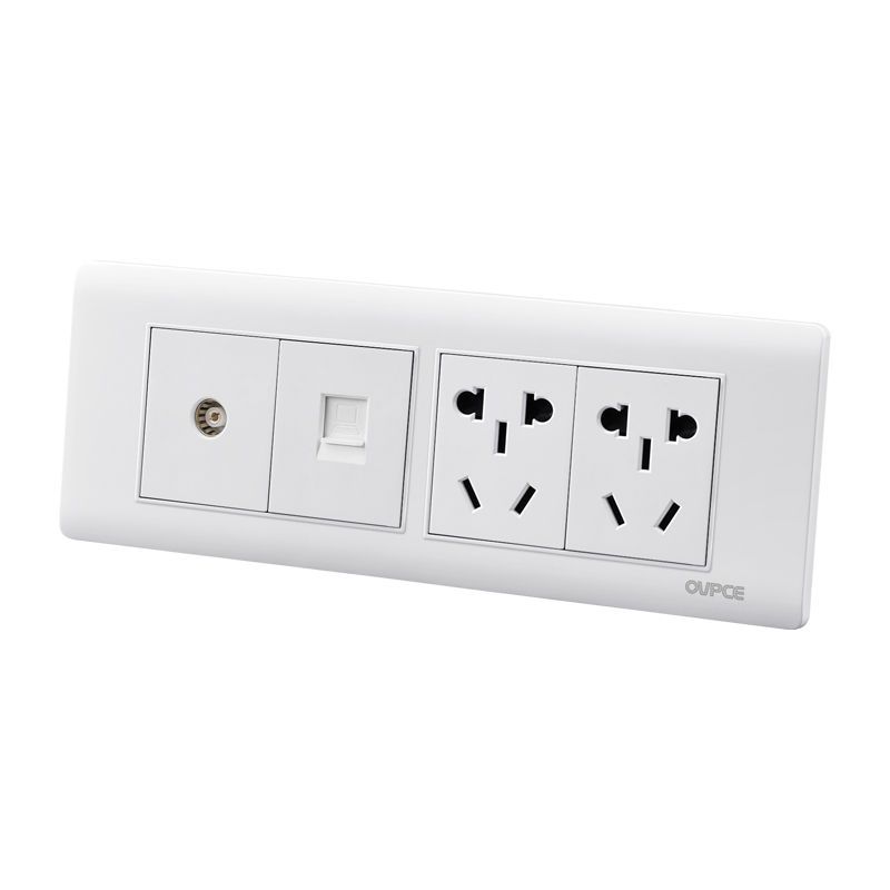 International electrician 118 type concealed switch socket home kitchen wall 9 holes 12 holes 36 panel porous white