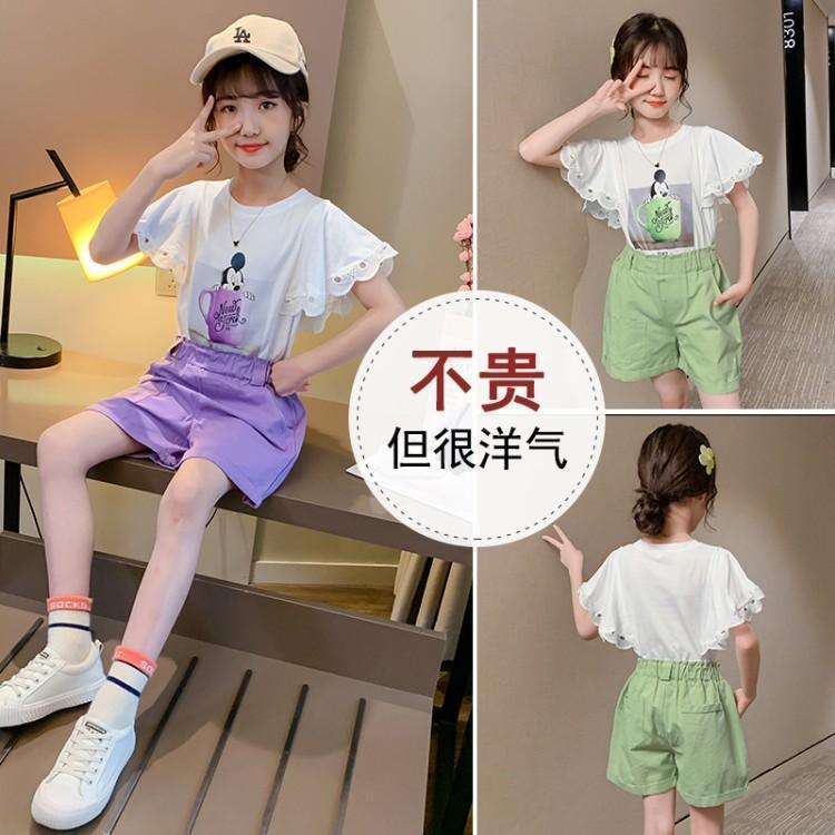 Girls' suit 2020 new style fashionable children's clothing children's net red summer clothes