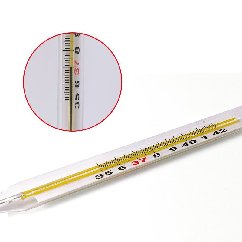 Mercury thermometer, medical large size, large size, large scale, household glass thermometer for children's armpit measurement