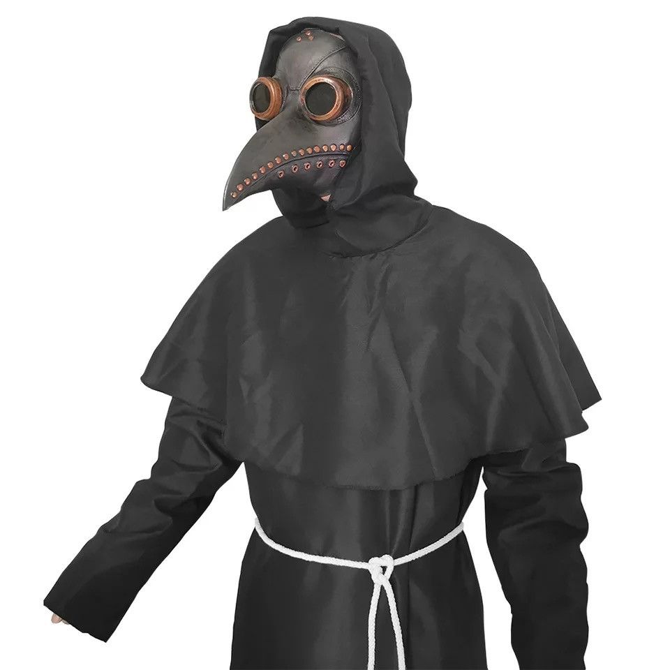 鸟嘴面具瘟疫医生cos服乌鸦嘴全脸男恐怖万圣节化妆舞会scp049