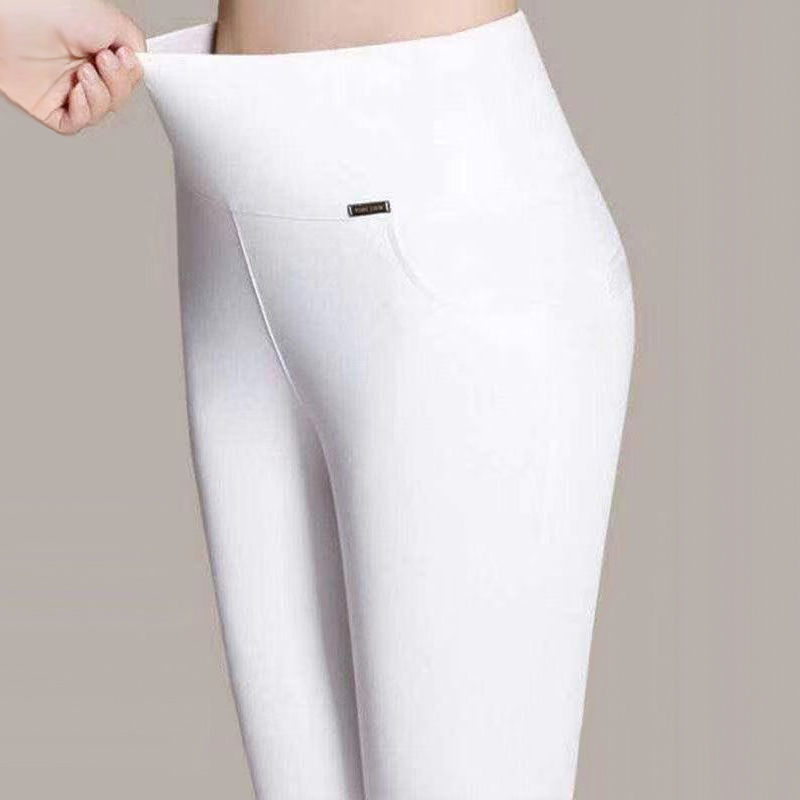 杭州精品八分白色九分裤子直筒小脚西裤显瘦2020新款新薄款小个子