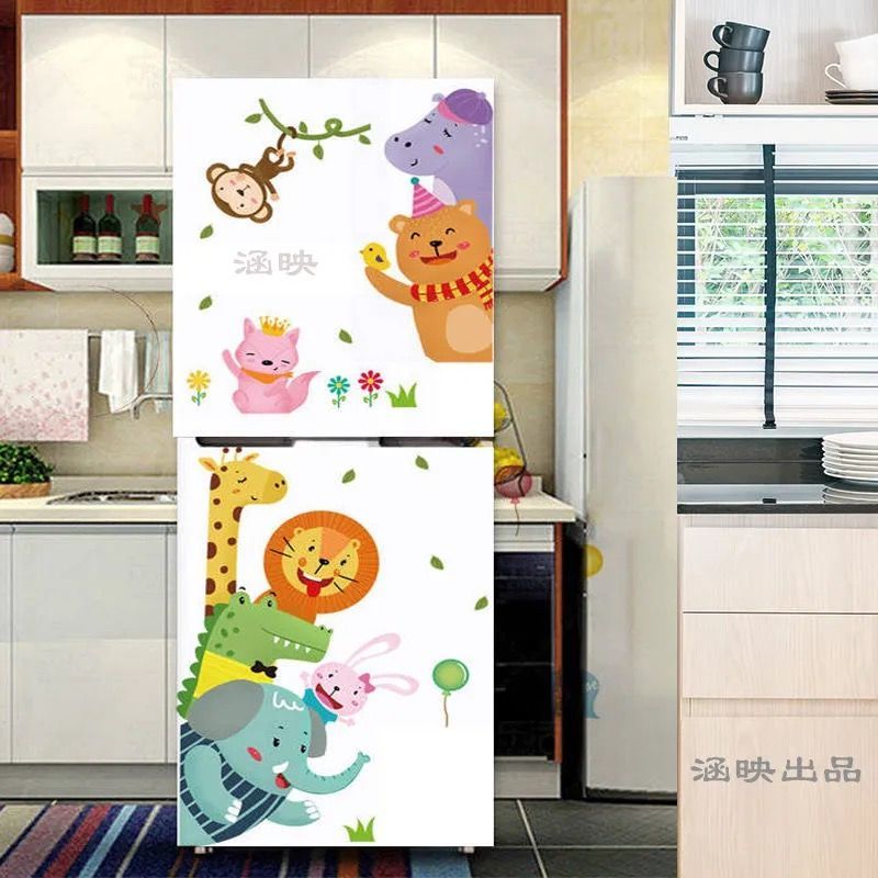 冰箱贴膜翻新贴厨房橱柜卡通贴画改造北欧贴纸装饰画3D立体创意画