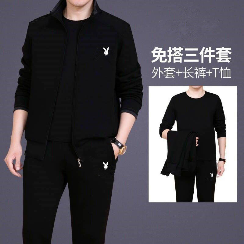 Two / three pieces of sportswear men's autumn and winter middle aged dad's casual suit sportswear men's