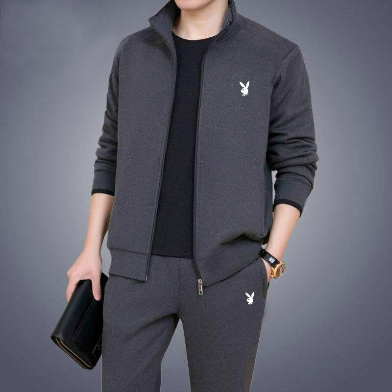 Two / three pieces of sportswear men's autumn and winter middle aged dad's casual suit sportswear men's