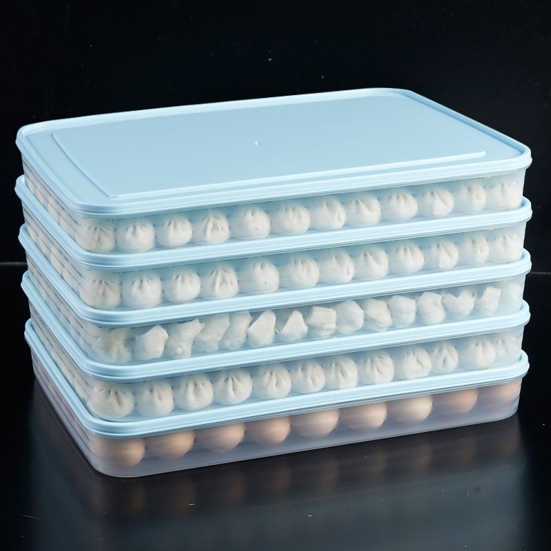Dumpling box kitchen refrigerator fresh box multi layer quick frozen dumpling storage box household tray egg box dumpling box