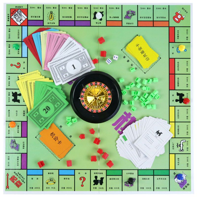 强手棋怀旧版大号正版桌游大富翁小学生成年地产富豪大亨亲子游戏