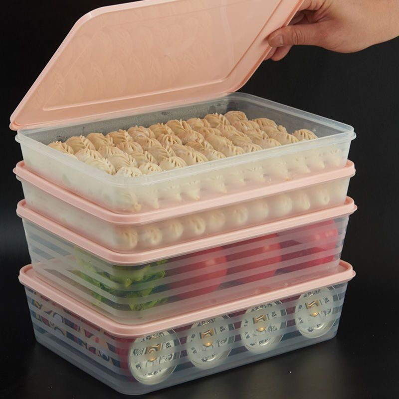 Dumpling box kitchen refrigerator fresh box multi layer quick frozen dumpling storage box household tray egg box dumpling box
