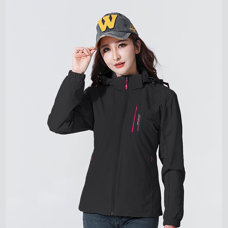 Women's spring and autumn single layer elastic windbreaker coat outdoor middle aged and elderly men's large waterproof and breathable mountaineering suit