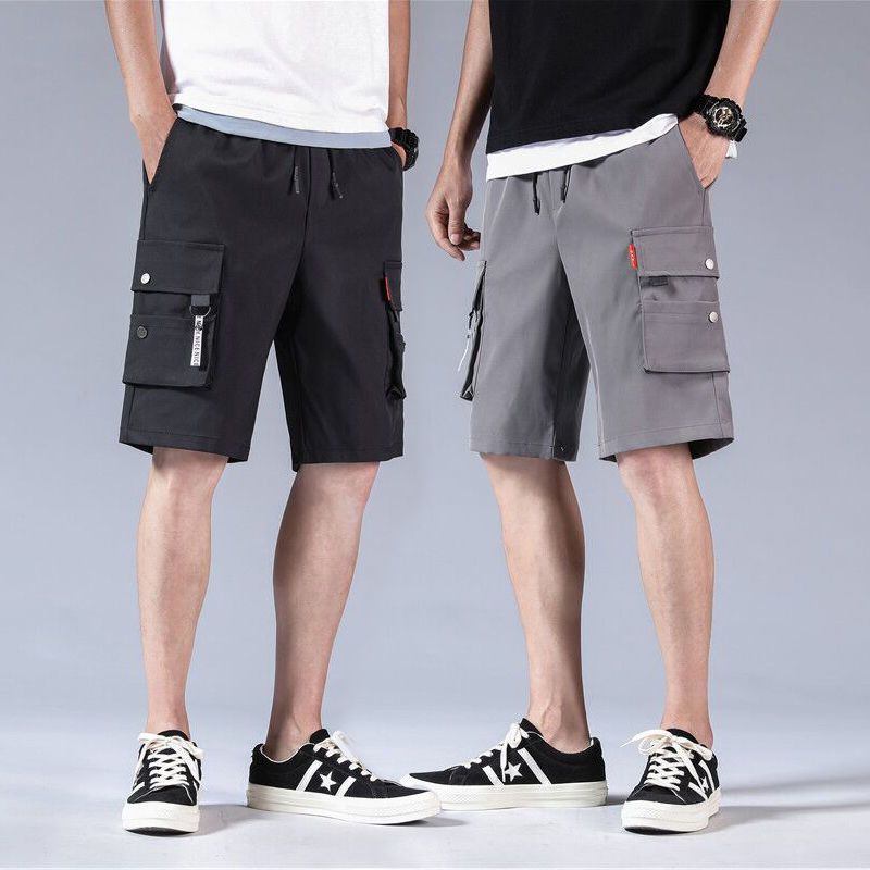 Tooling shorts men's fashion brand quick drying loose sports ice hip hop Multi Pocket casual beach pants