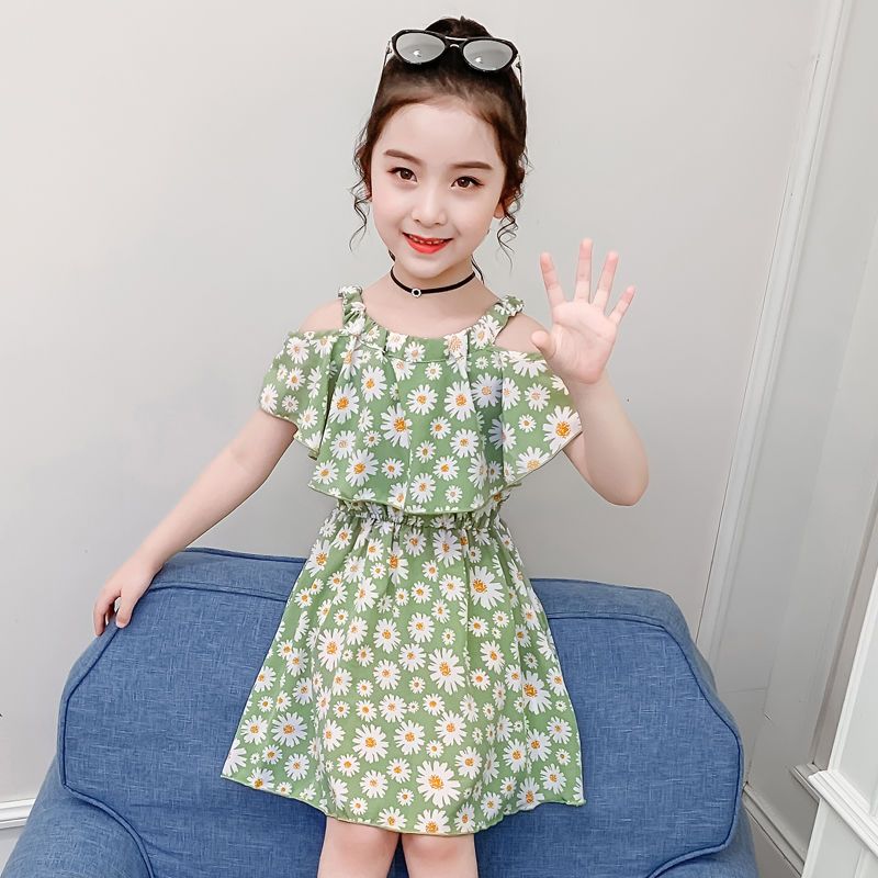 Children's Dress Girls Summer Dress New Style Chiffon suspender children's Dress Girls Korean princess skirt gauze skirt