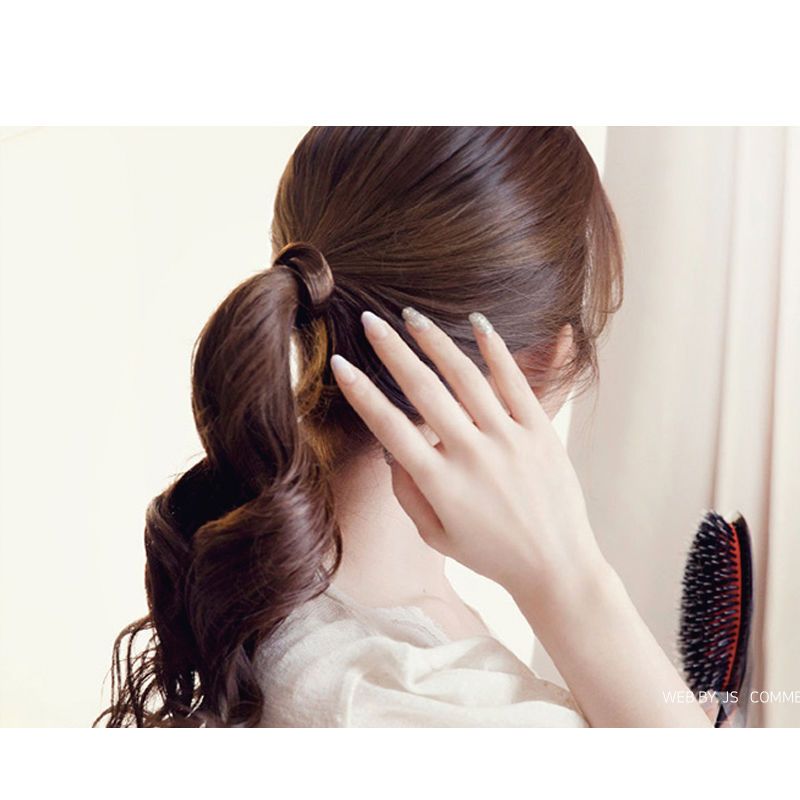 韩国网红发圈扎头橡皮筋麻花辫子绑头发饰品编发直发头饰发绳皮套