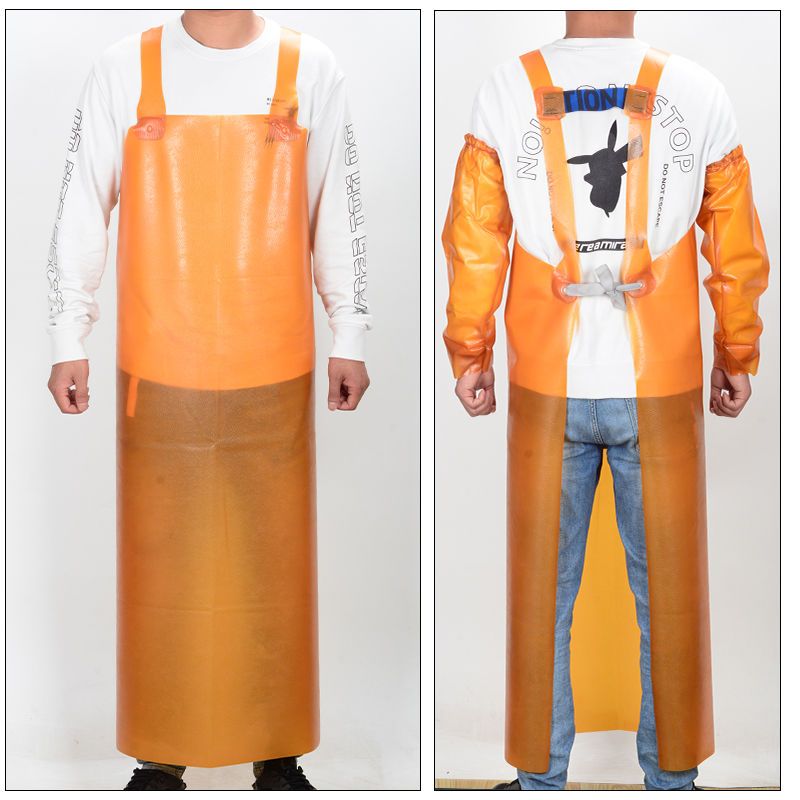 耐磨防水皮围裙 防油加厚屠宰围腰 耐酸碱加长工业牛筋石材厂围裙