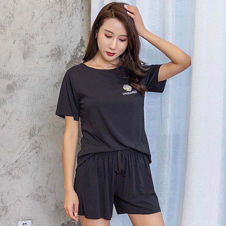 Sports suit women's summer Korean version slim student Daisy Casual Short Sleeve T-Shirt Large thin clothes two piece set