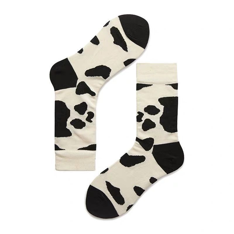 Black and white milk spot stockings women's Korean version ins style new versatile college style cute soft girl spring and summer
