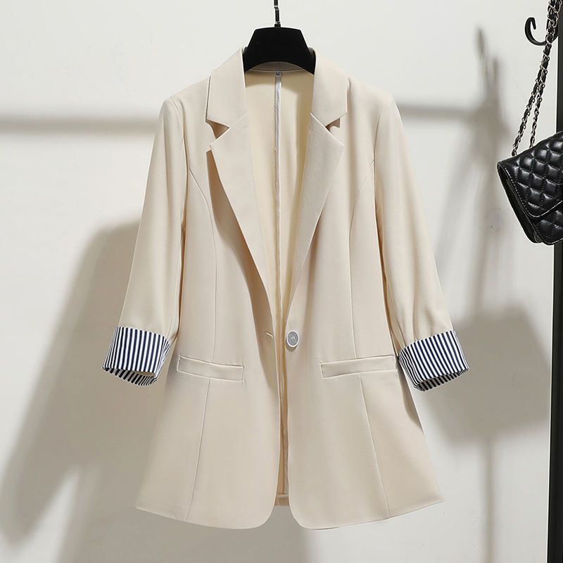 Small suit coat women's summer autumn 2020 new Korean slim drop thin 3 / 4 sleeve suit top