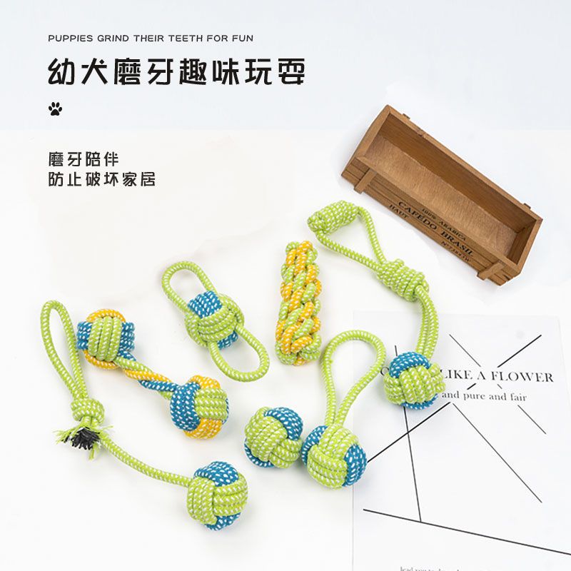 Pet, cat, dog, toy, wear-resistant, teeth grinding, durable, relieving stress, rope knot, teddy kojifa, and golden hair products