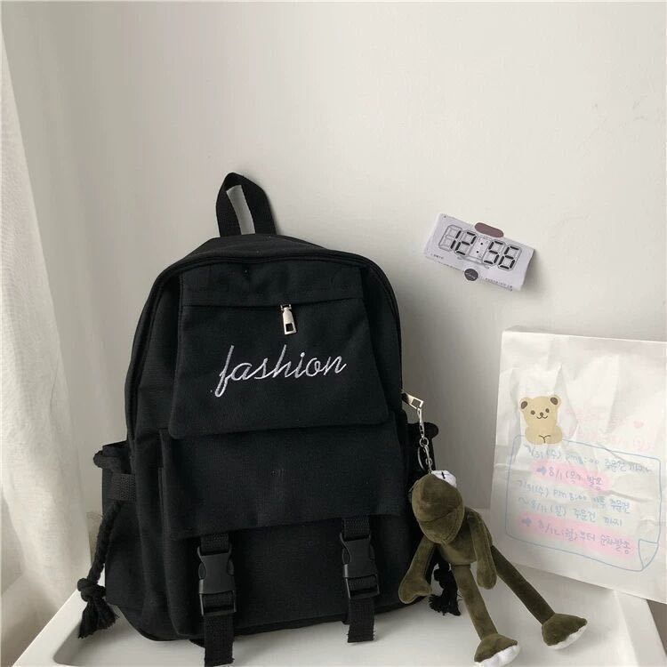 Japanese Harajuku dark girl schoolbag Korean style retro tooling backpack Canvas Backpack man