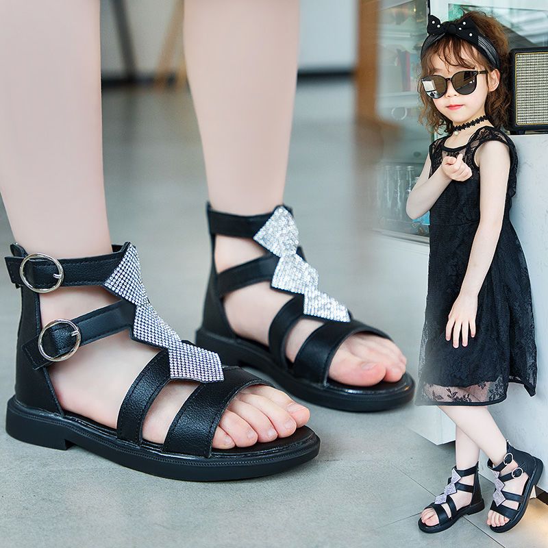 Girls' sandals 2020 summer new fashion soft soled princess shoes children's Non Slip Roman shoes little girls' shoes