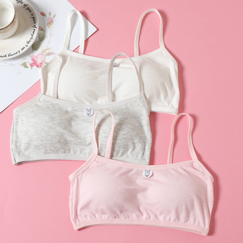 Girls bra development period student underwear pure cotton tube top high school junior high school students puberty small vest thin section summer