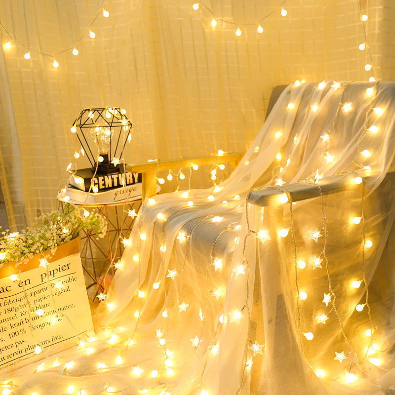 LED color lights flashing lights star lights string network red lights girl heart bedroom decorative lights birthday arrangement wedding ins